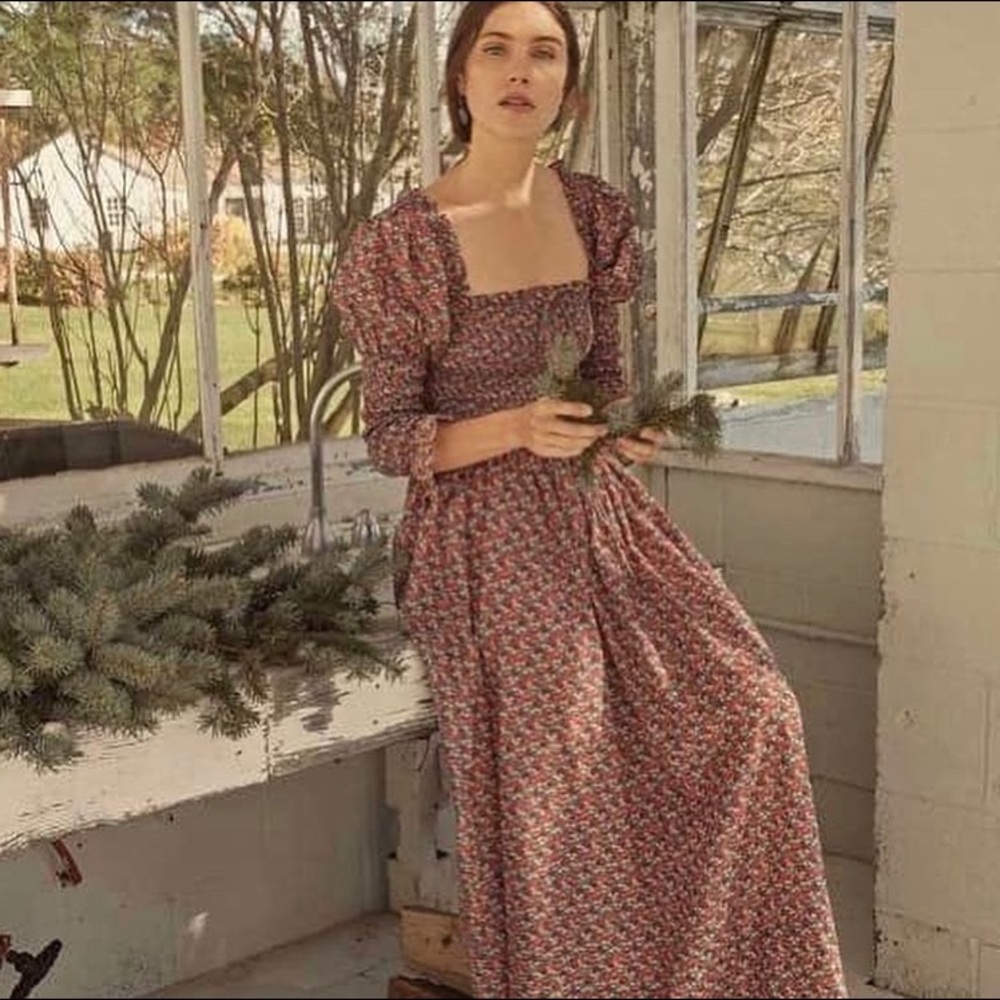Doen Bijou Roserie Floral Dress Size M NWT